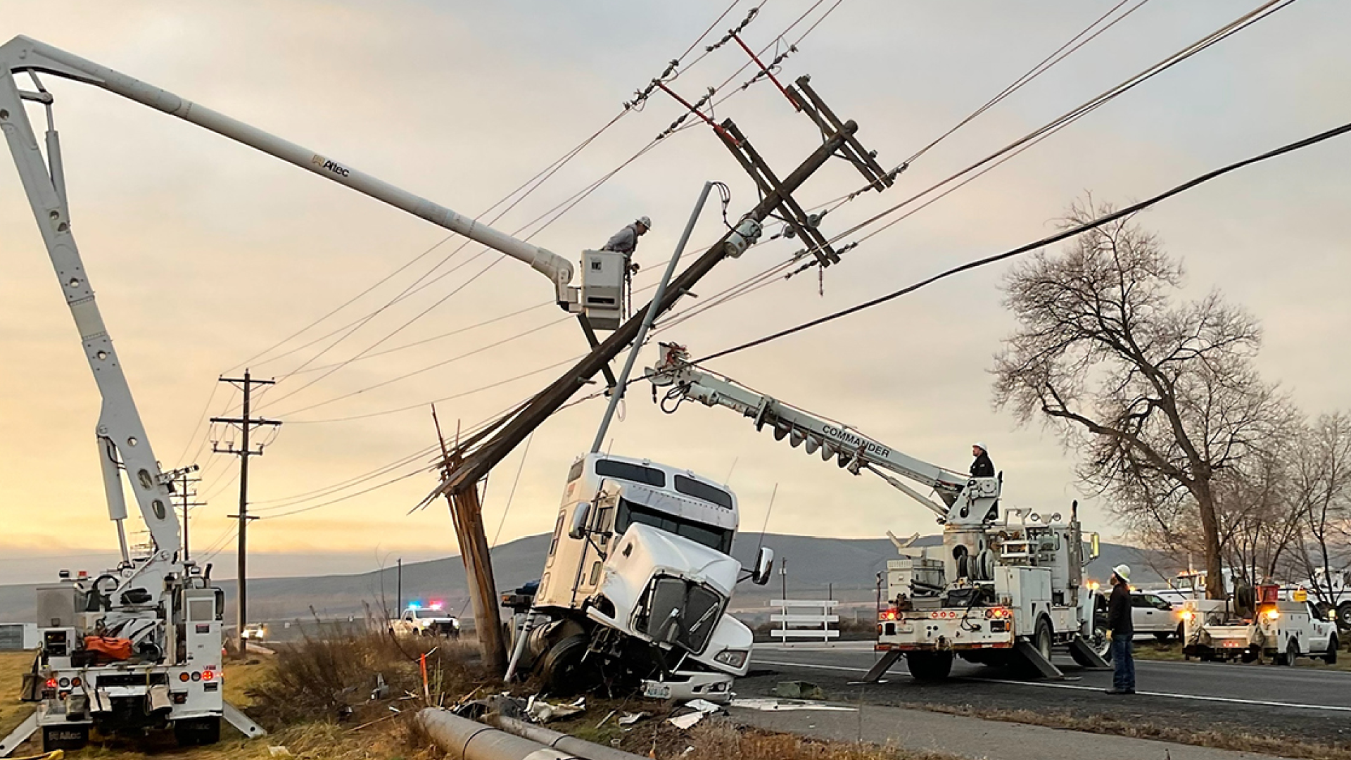 Image of downed power lines