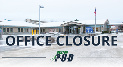 Benton PUD closed to the public on Martin Luther King Jr Day